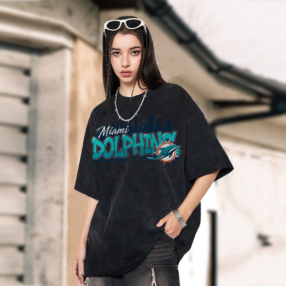 Miami Dolphins Unisex Vintage Washed T-shirt