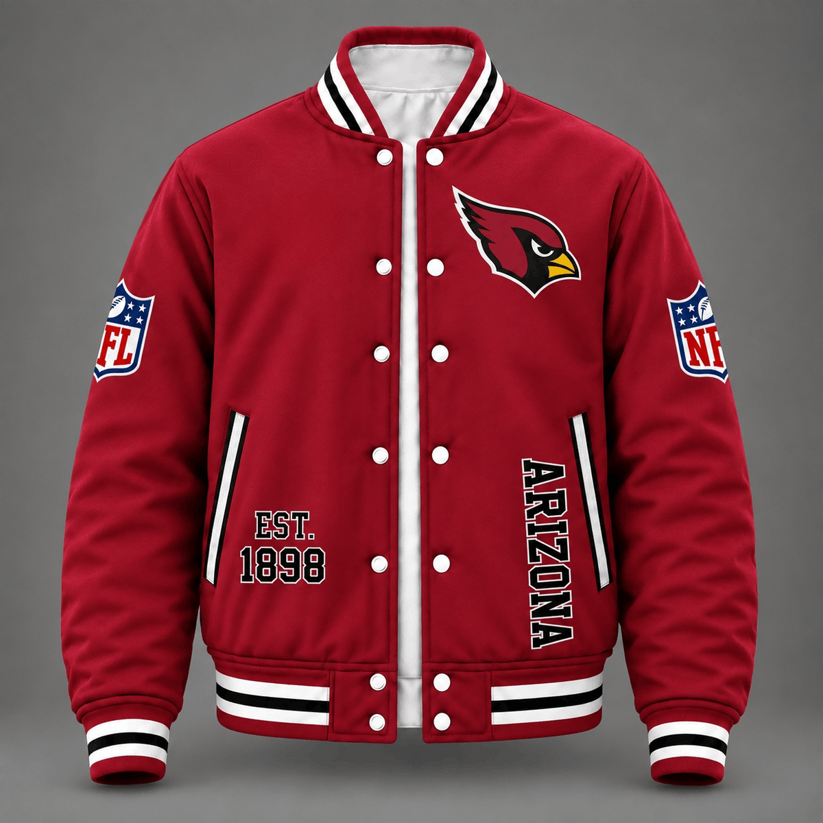 Unisex Arizona Cardinals Red Varsity Jacket