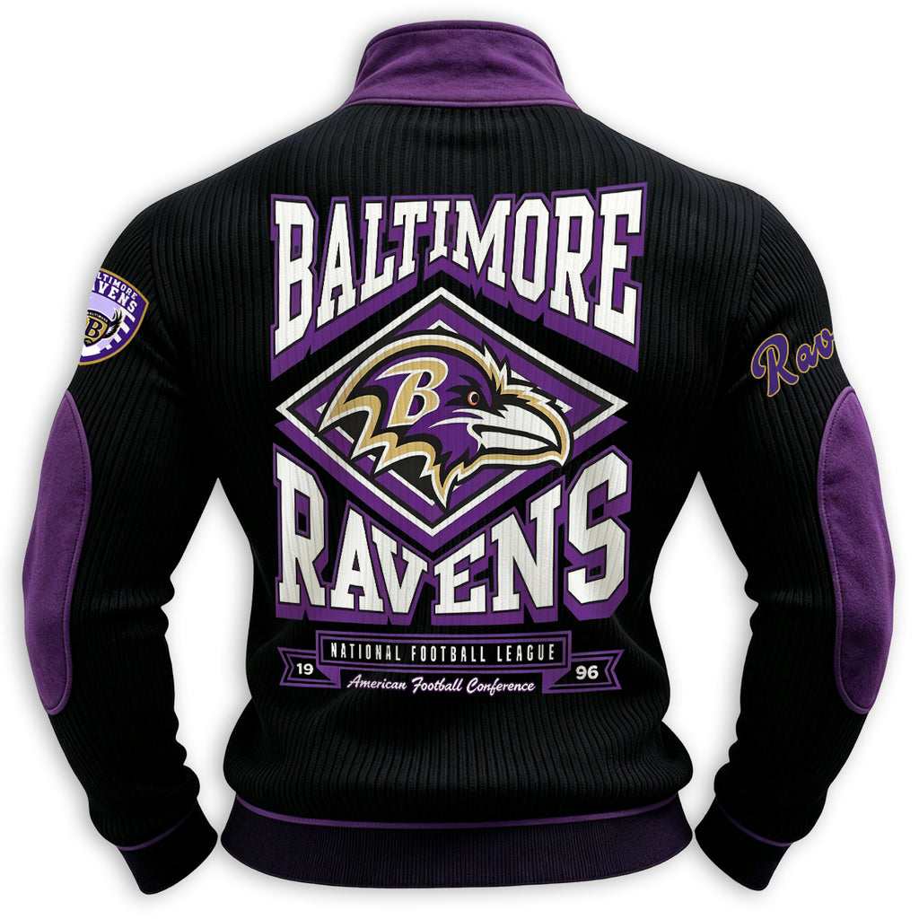 Vintage Baltimore Ravens Diamond Logo 1/4 Zip Pullover Sweatshirt