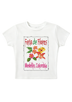 Colombia Floral Fair Graphic Y2K Baby Tee