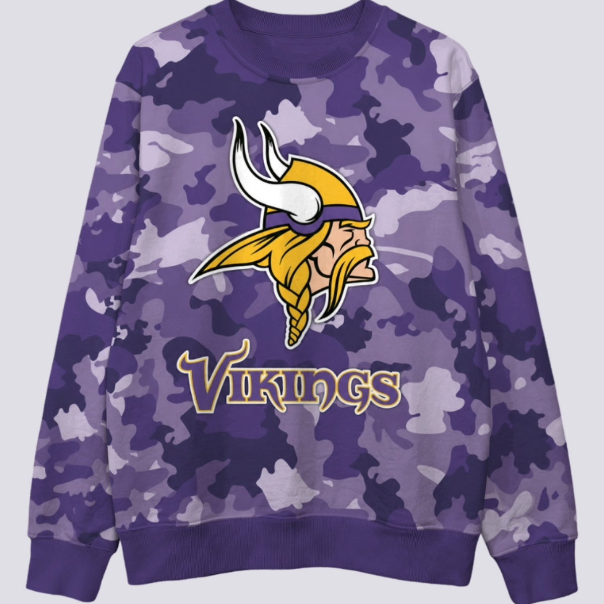 Minnesota Vikings Camo Graphic Crewneck Sweatshirt Secondary image