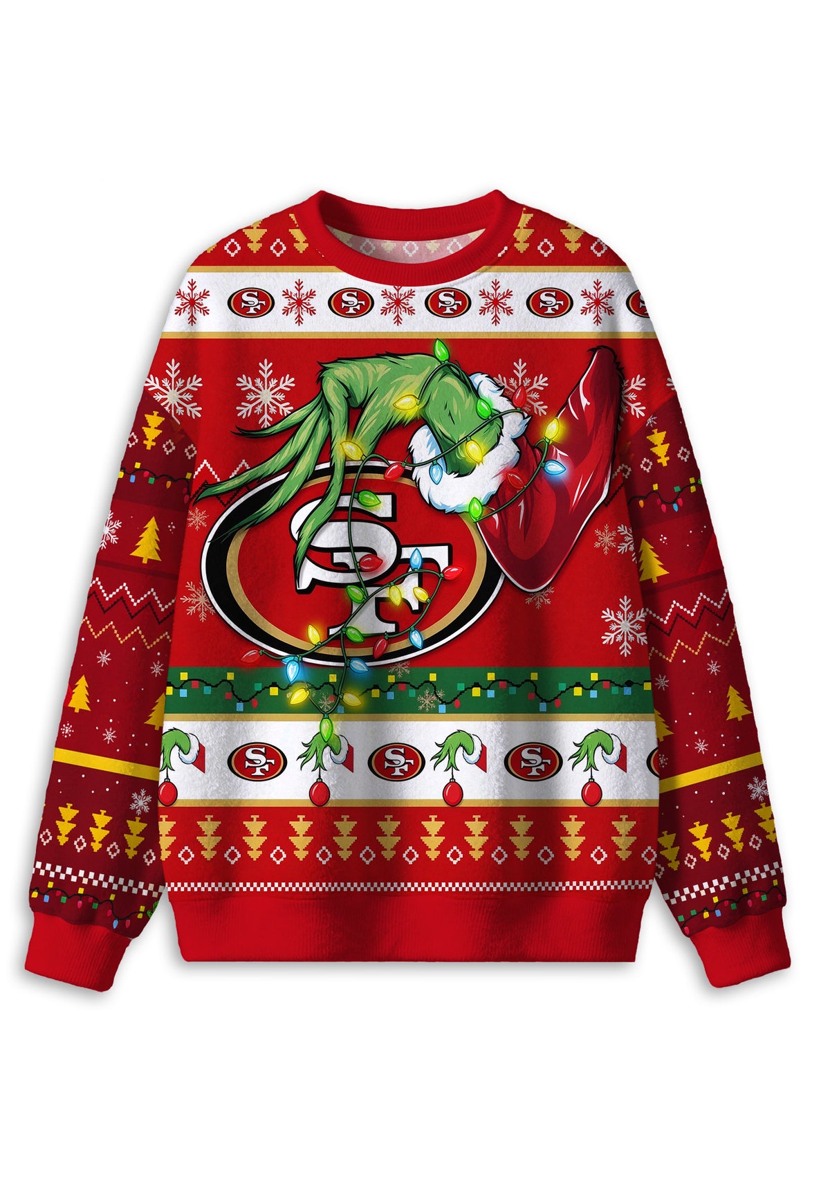 San Francisco 49ers Grinch Logo Ugly Christmas Sweatshirt