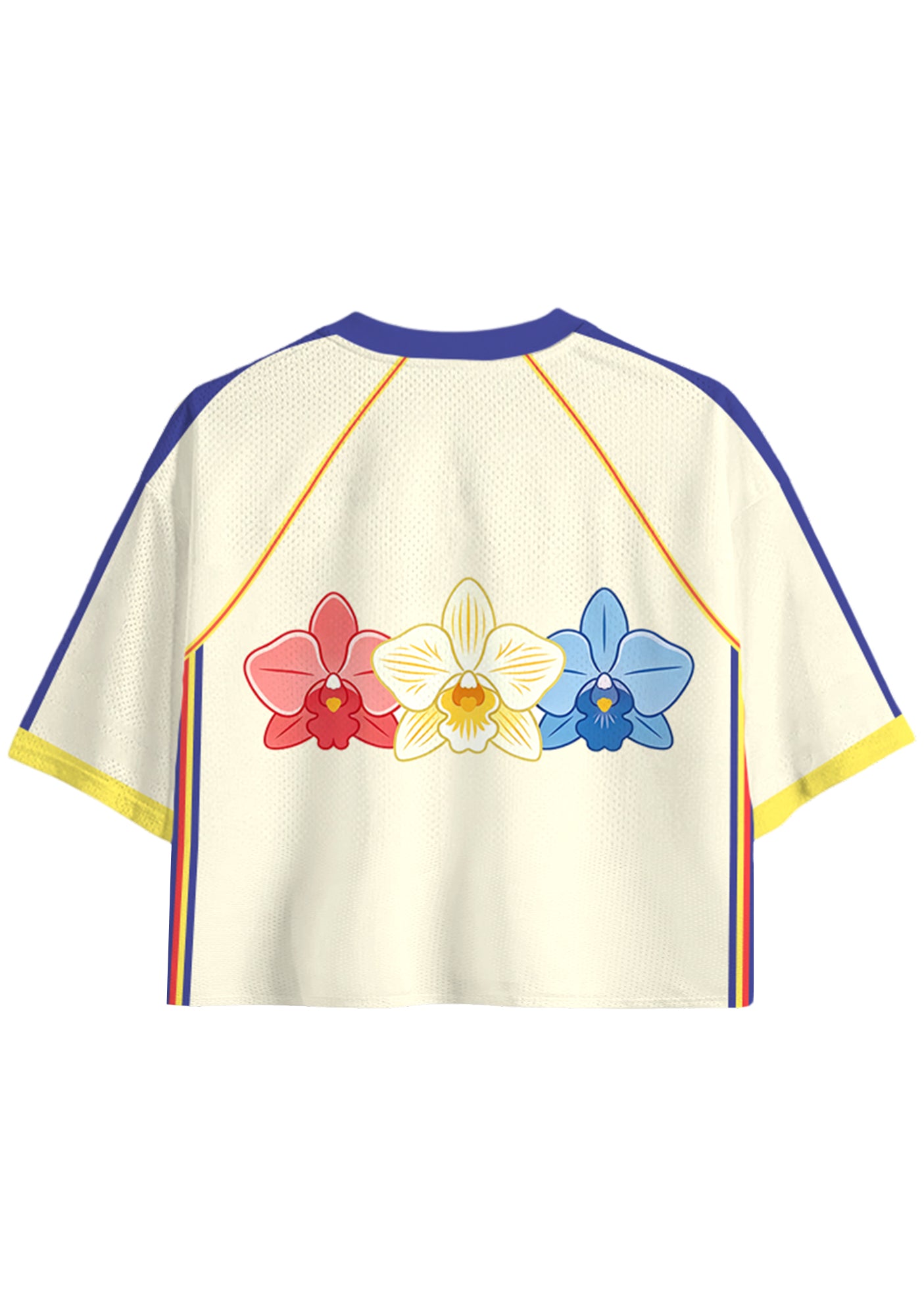 I Love Colombia Flag Heart Cropped Mesh Jersey Shirt