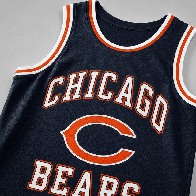 Personalized Name Chicago Bears Football Fan Sleeveless Game Day Shirt Secondary image