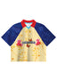 Vintage Floral Print Colombia Cropped Collared Soccer Jersey