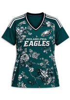 Women's Philadelphia Eagles Floral V-Neck T Shirt