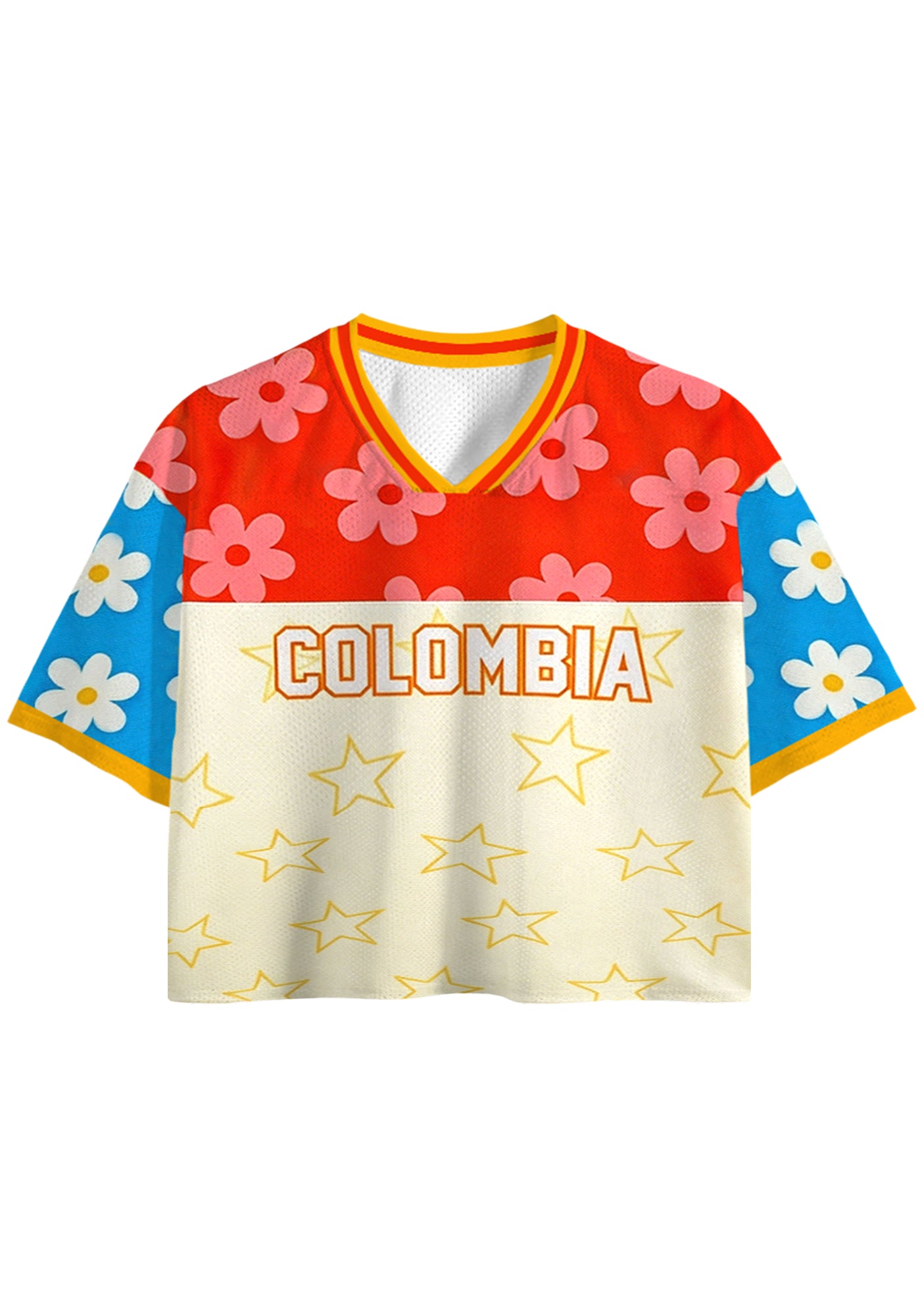 Bloom Star Colombia Cropped Mesh Jersey Shirt Secondary image