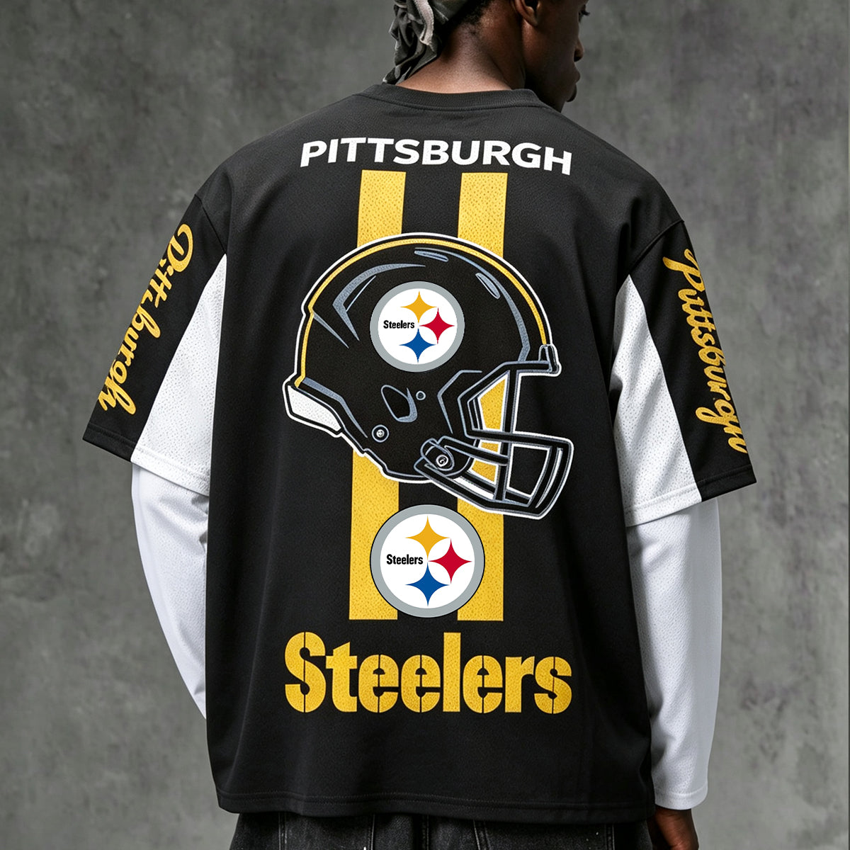 Pittsburgh Steelers Football Helmet Jersey Shirts Main image