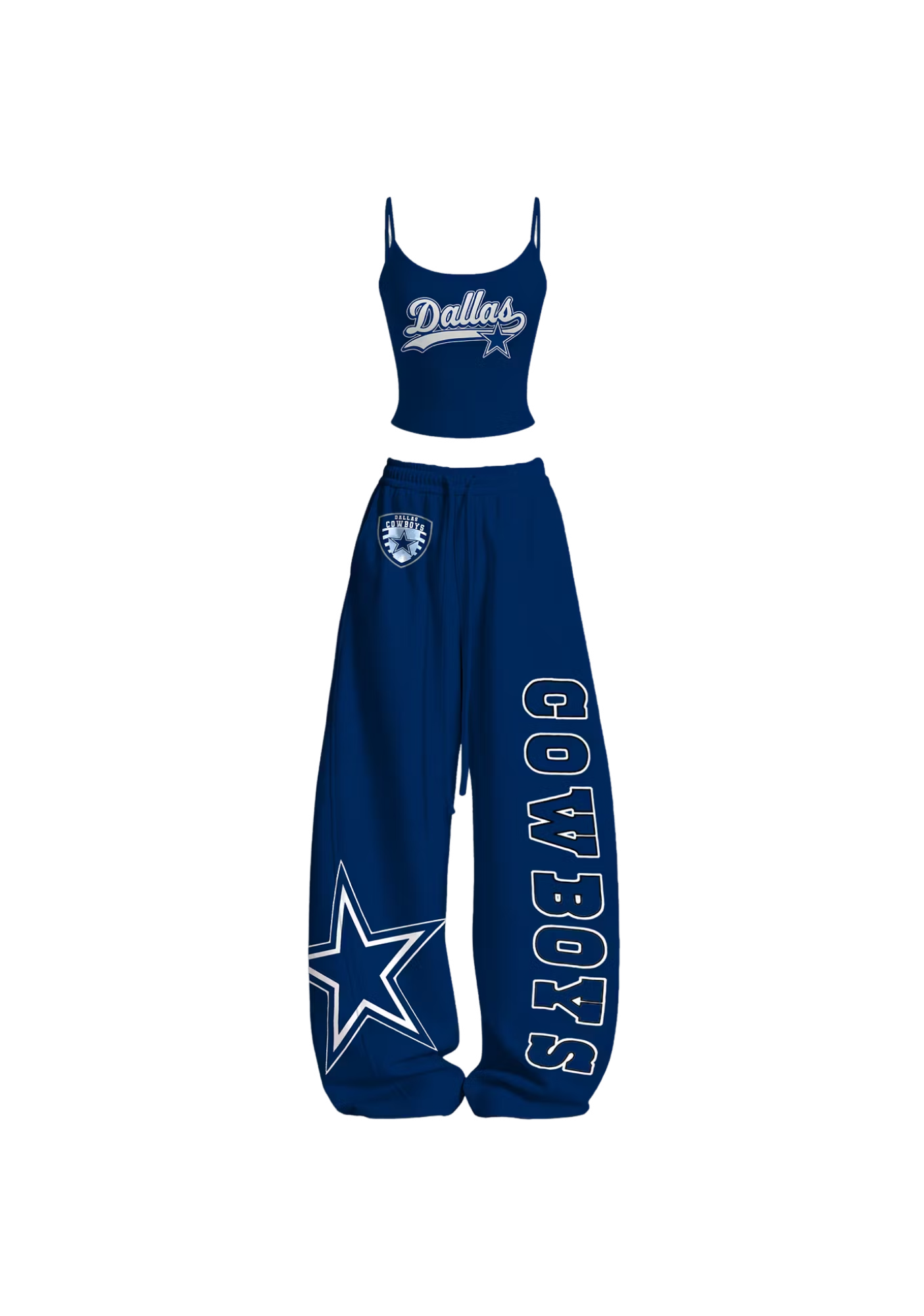 Dallas Cowboys Star Graphic Tops & Elasticated Trousers Two-Piece Set