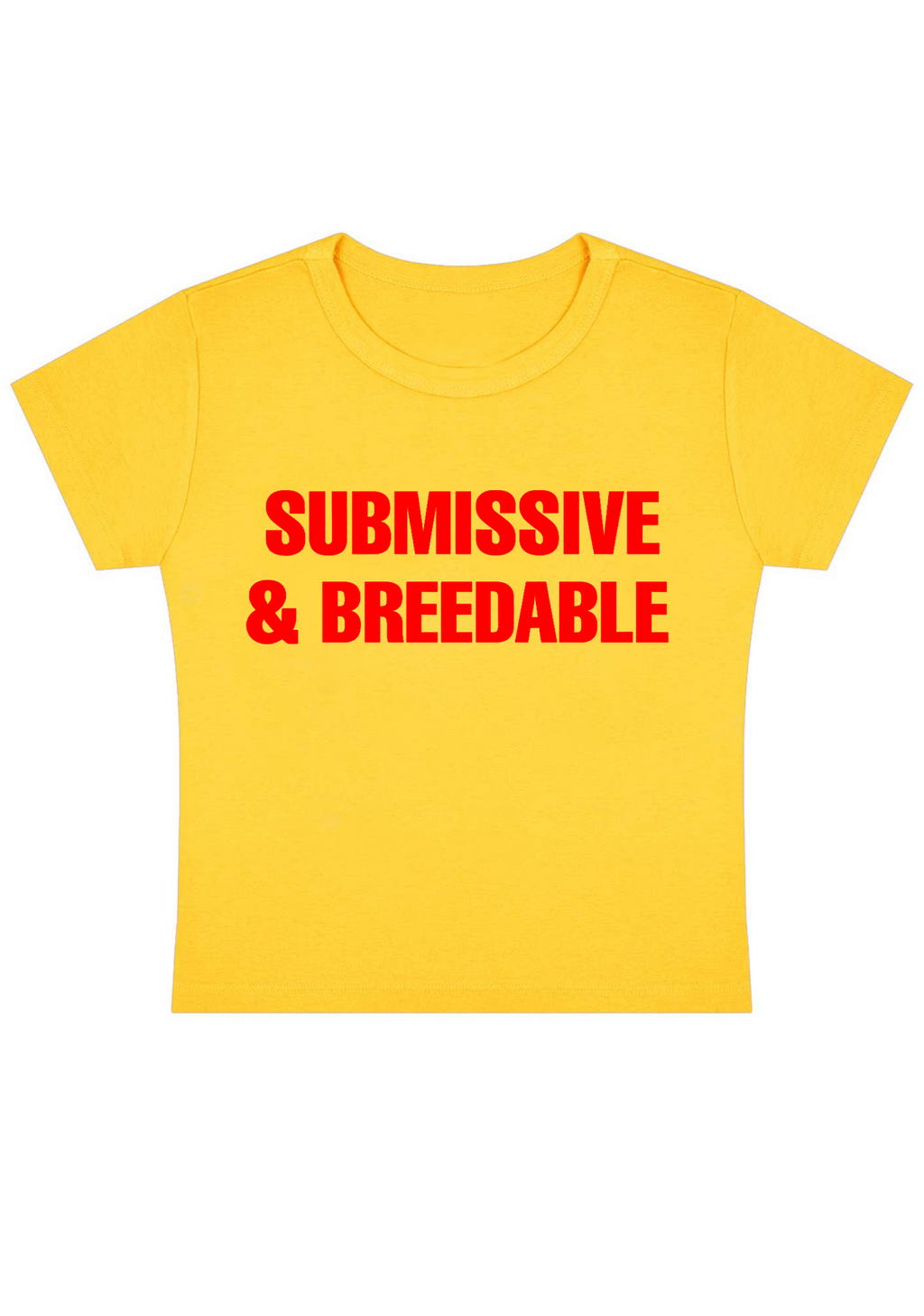 Submissive & Breedable Y2K Baby Tee