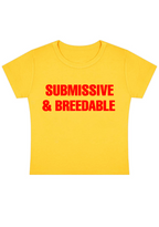Submissive & Breedable Y2K Baby Tee