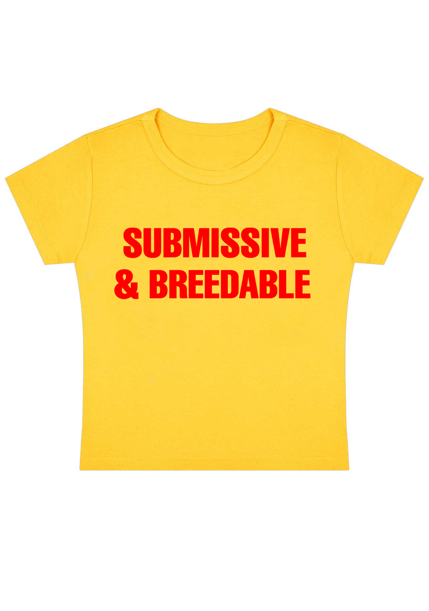 Submissive & Breedable Y2K Baby Tee