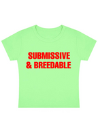 Submissive & Breedable Y2K Baby Tee