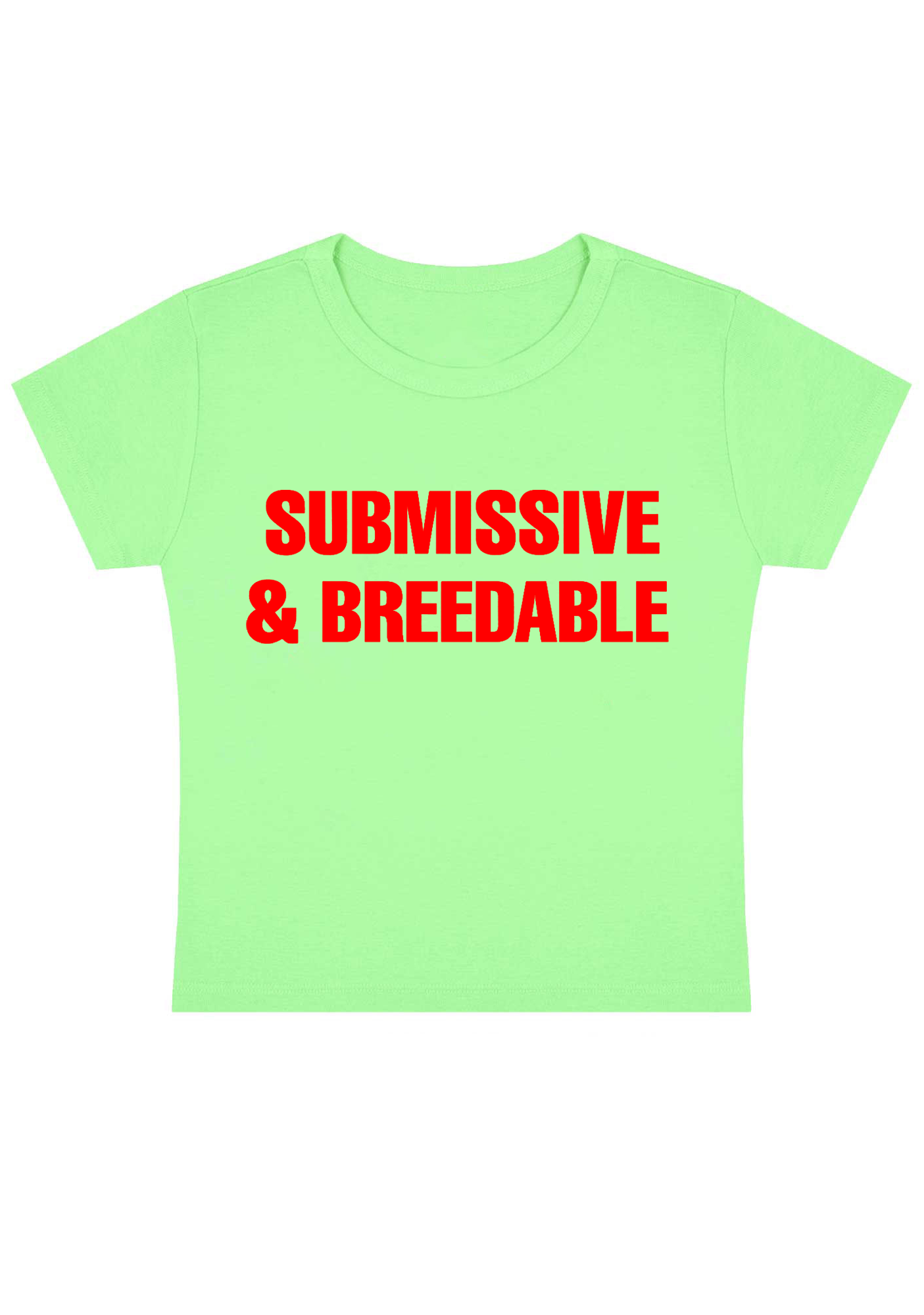 Submissive & Breedable Y2K Baby Tee