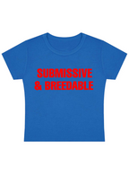 Submissive & Breedable Y2K Baby Tee