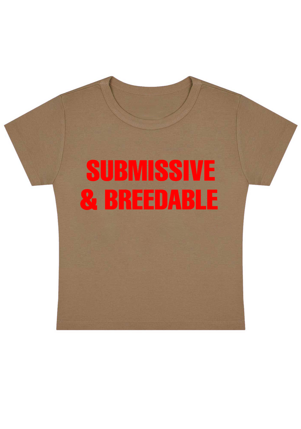 Submissive & Breedable Y2K Baby Tee