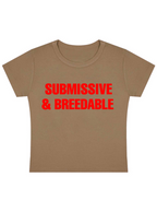 Submissive & Breedable Y2K Baby Tee