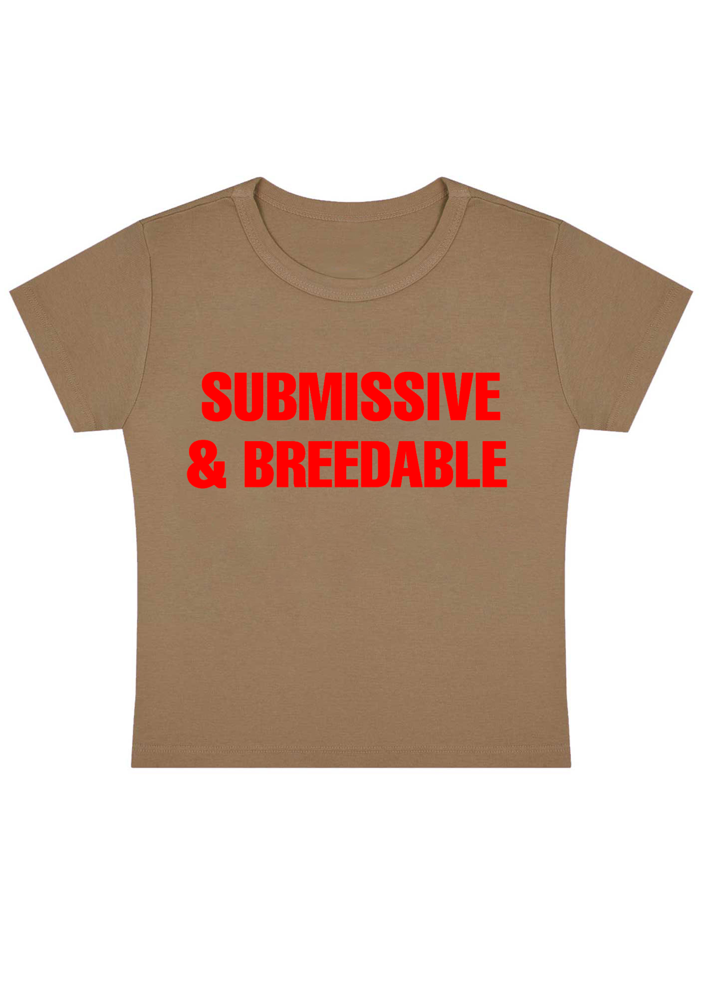 Submissive & Breedable Y2K Baby Tee