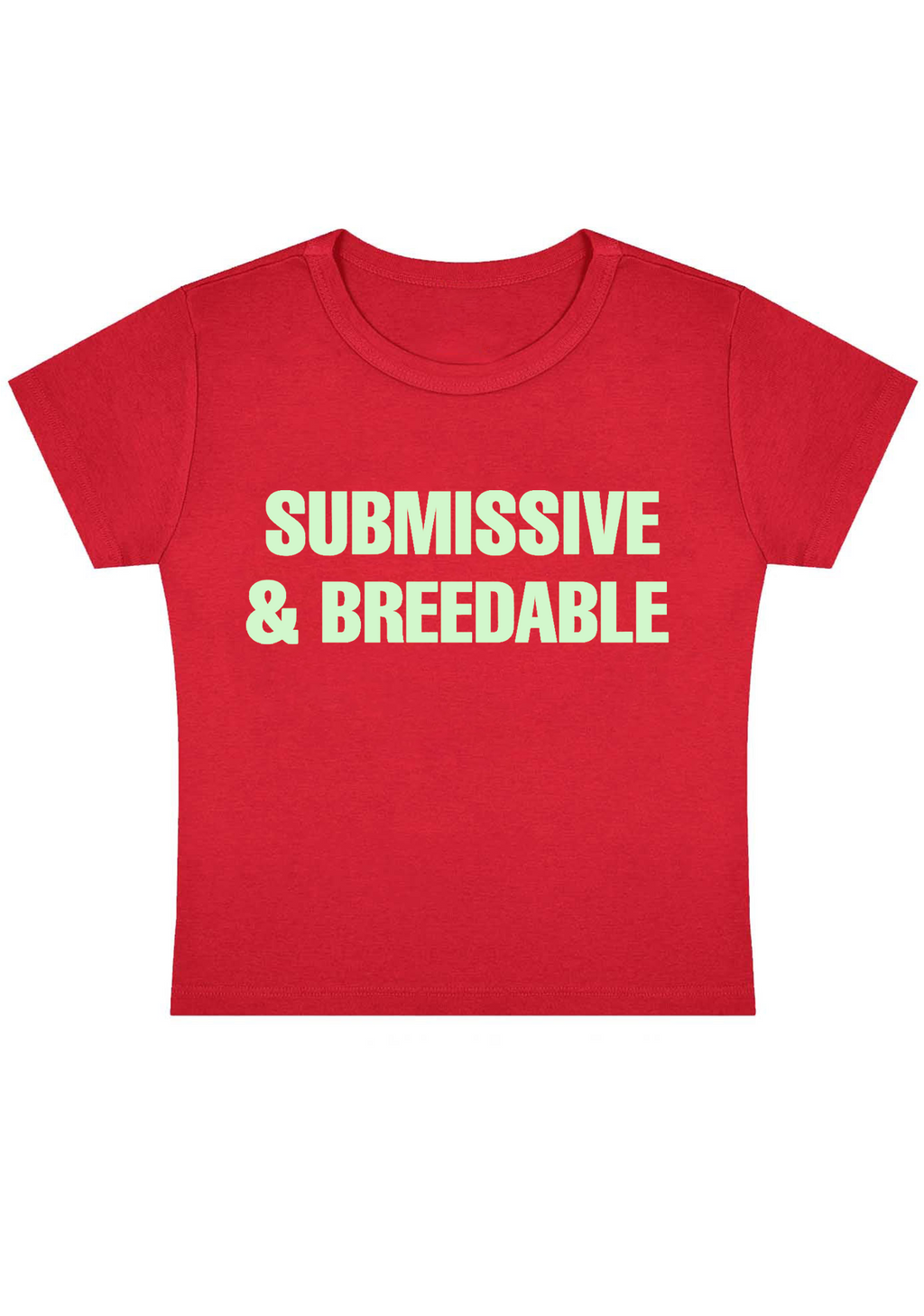 Submissive & Breedable Y2K Baby Tee
