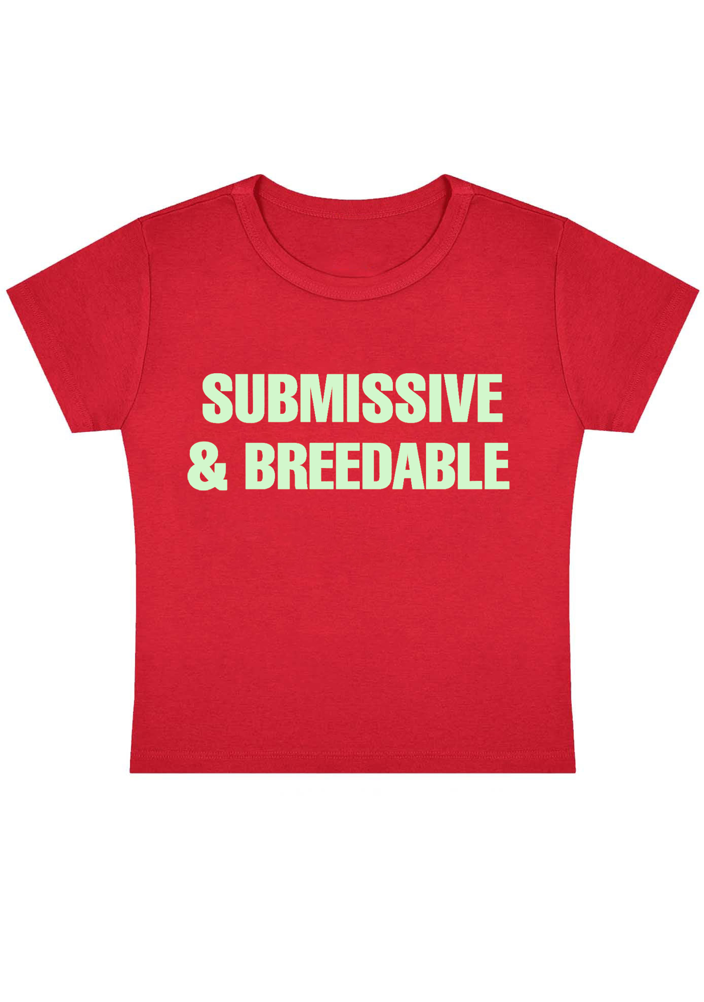 Submissive & Breedable Y2K Baby Tee