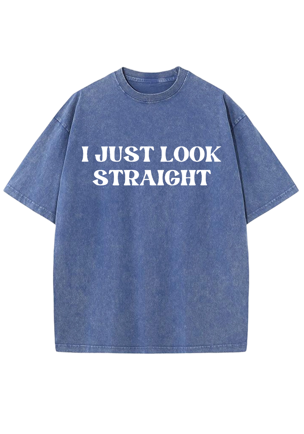 I Just Look Straight Y2K Washed Tee