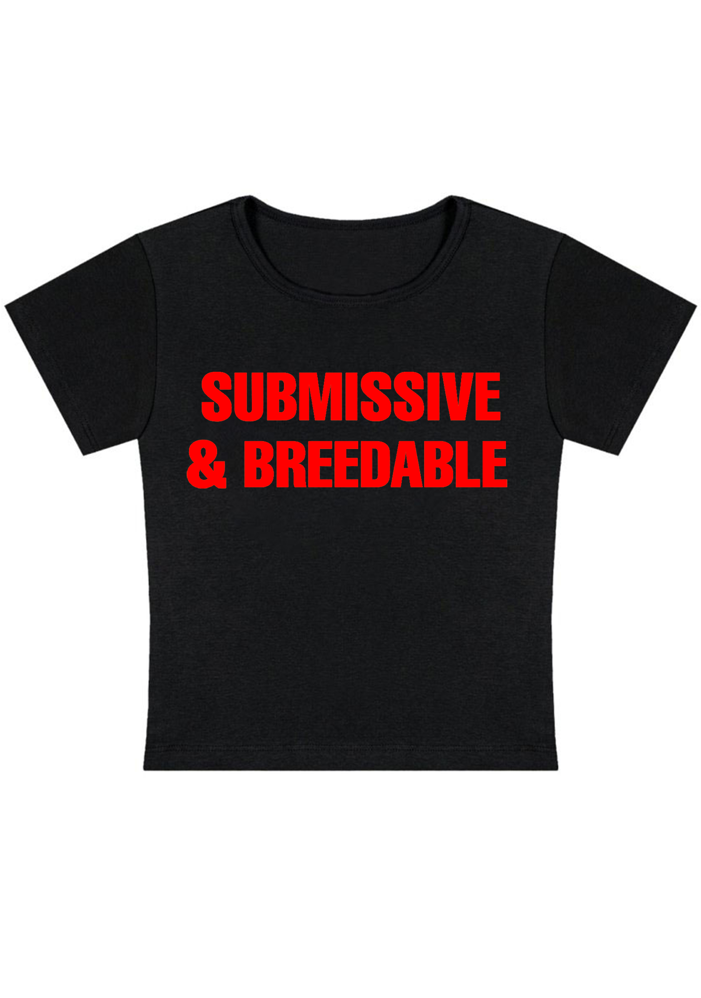 Submissive & Breedable Y2K Baby Tee