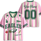 Personalized Mascot Name And School Name Stripe Teacher Mesh Jersey
