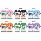Personalized Grade And Name Preppy Stripes Patchwork First Day Teacher Mesh Jersey