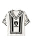 Boho Floral Las Vegas Raiders V-Neck Blouse