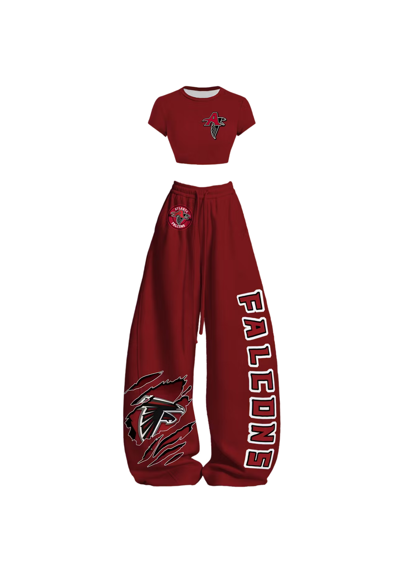 Atlanta Falcons Claw Rip Logo Tops & Elasticated Trousers Two-Piece Set Main image