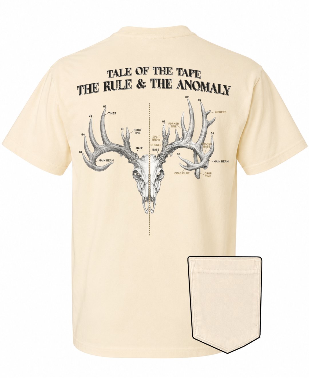 Tale Of The Tape Deer Antler POCKET Tee