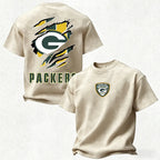 Green Bay Packers Printed Unisex 100% Pure Cotton Washed T-Shirt
