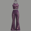 The Apothecary Diaries Halter Crop Top + High Waist Flared Pants Matching 2-Piece Set