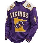Minnesota Vikings Waffle Knit Long-Sleeve Sweatshirt