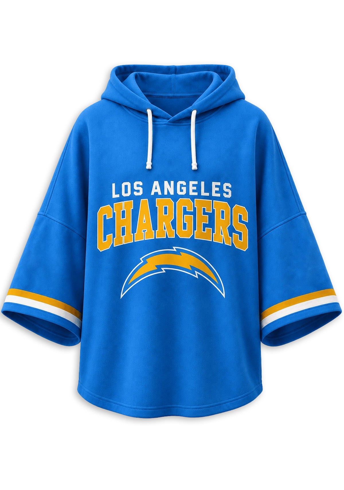 Women’s Los Angeles Chargers 3/4 Dolman Sleeve Hoodie