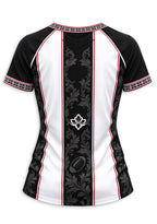 Women's Atlanta Falcons Floral Baroque Striped V-Neck T-Shirt