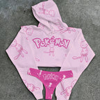 Pokémon Women's Cropped Hoodie & Thong Sets