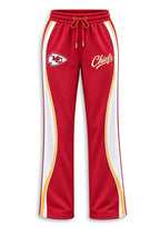 Women's Kansas City Chiefs Crewneck Sweatshirt & Flared Pants 2 Piece Set
