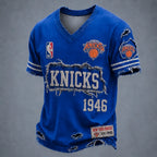 NY Knicks 1946 Distressed V-Neck T-Shirt
