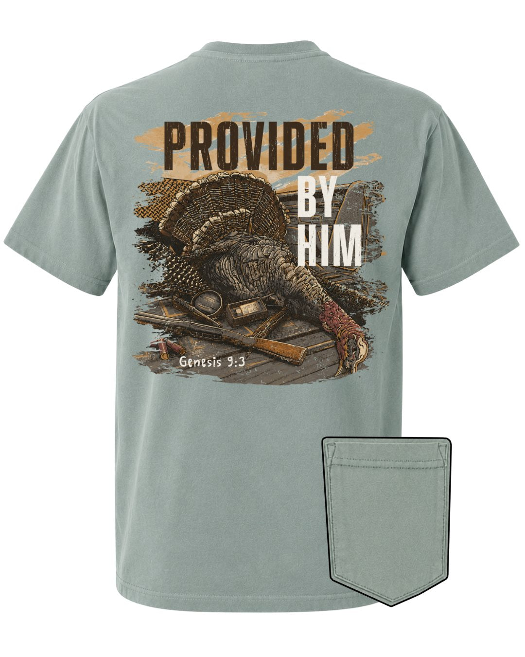 Genesis 93 Christian Turkey Hunting POCKET Tee