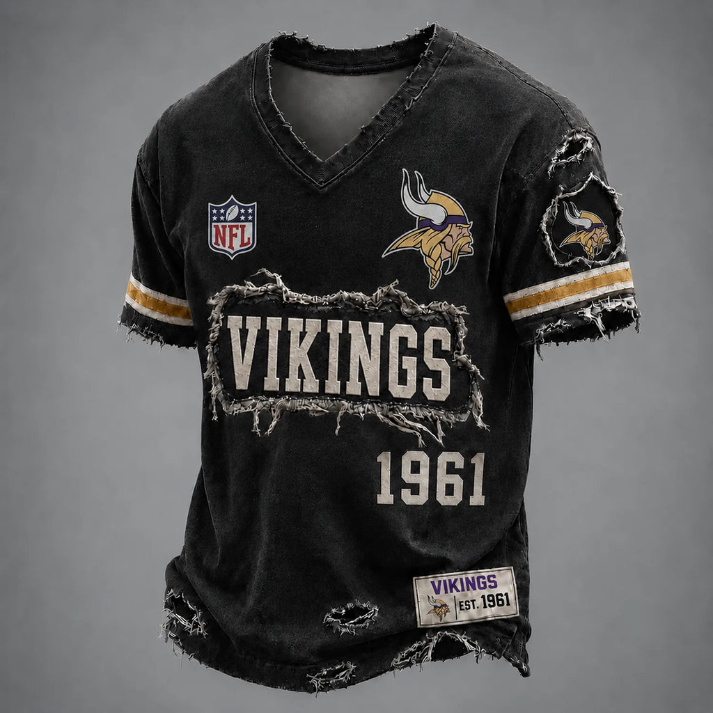 MIN x NFL LUXURY V-Neck T-Shirt 3005 DatND DVT