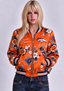 Women Denver Broncos Floral Print Zip Up Jacket Custom Name For Fan