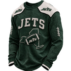 New York Jets Waffle Knit Long-Sleeve Sweatshirt
