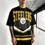 Pittsburgh Steelers Retro Distressed Logo Printed T-Shirt