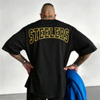 Pittsburgh Steelers Retro Distressed Logo Printed T-Shirt