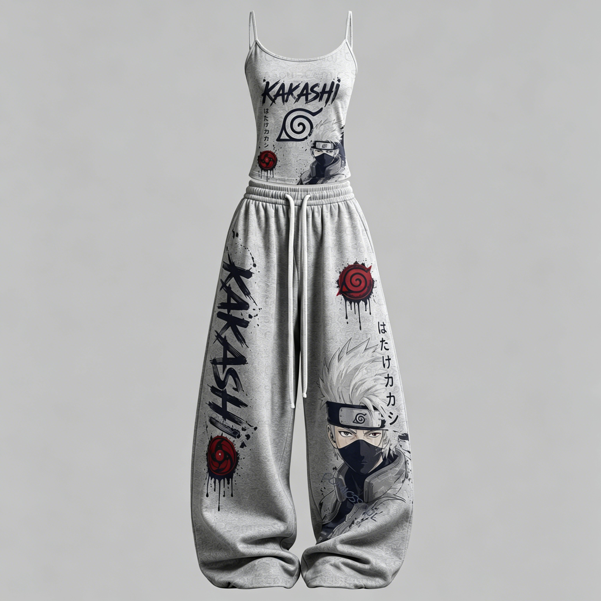 Naruto Top & Elasticated Trousers Two-Piece Set