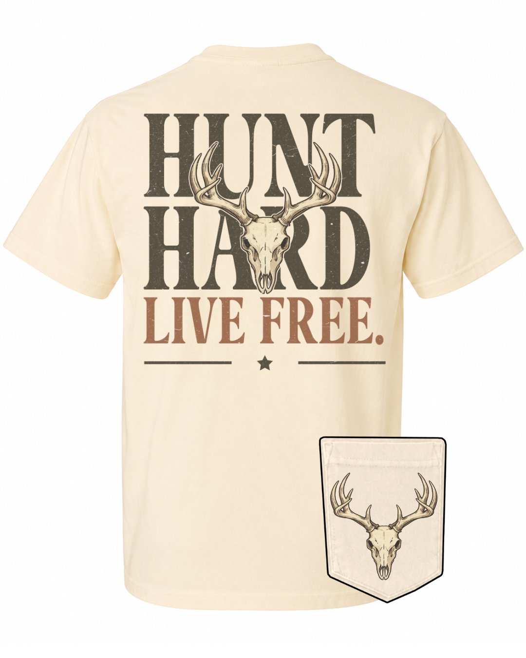 Hunt Hard Live Free POCKET Tee Main image