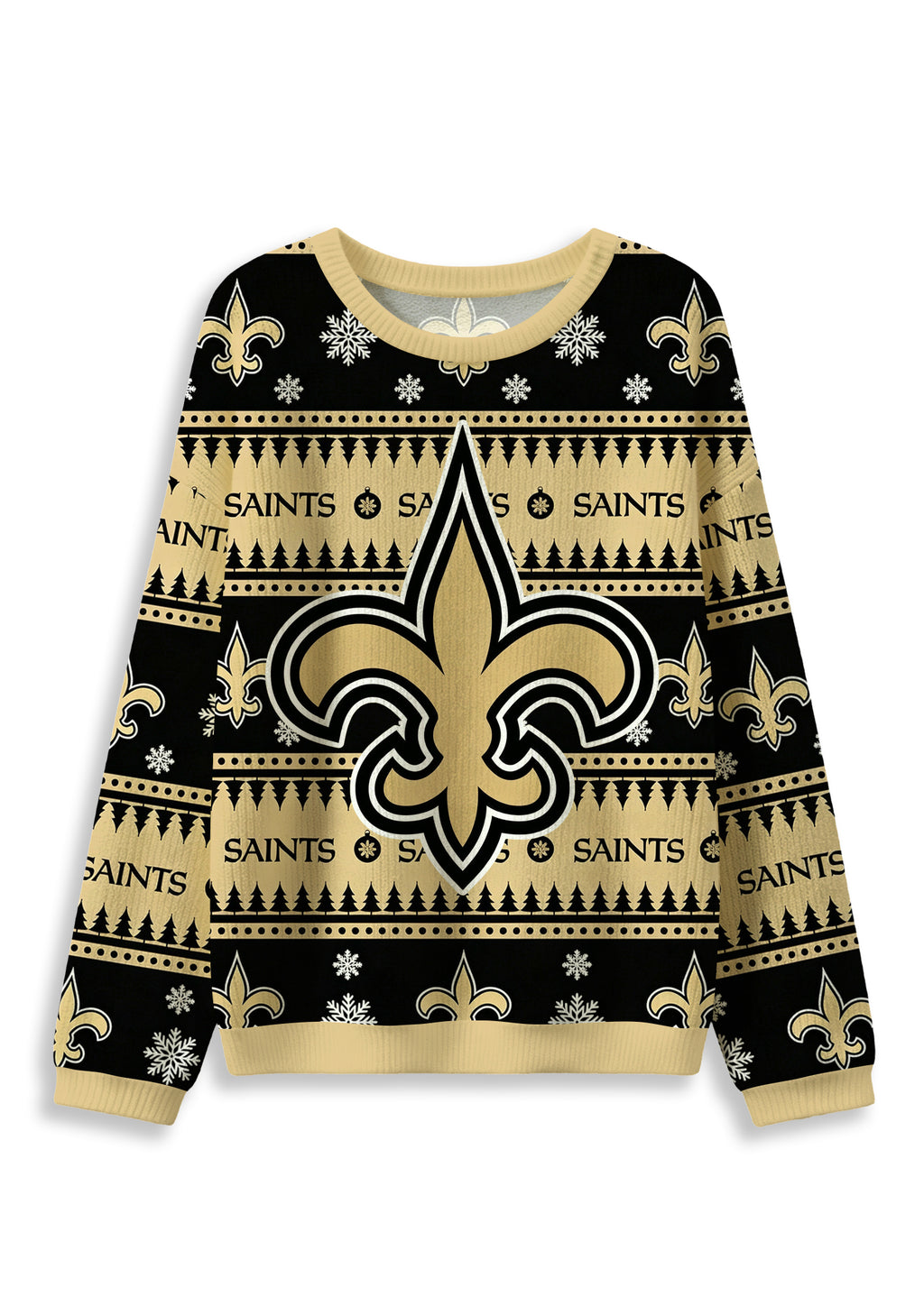New Orleans Saints Skull Ugly Christmas Football Fan Sweatshirt