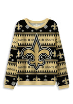 New Orleans Saints Skull Ugly Christmas Football Fan Sweatshirt