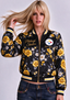 Women Pittsburgh Steelers Floral Print Zip Up Jacket Custom Name For Fan